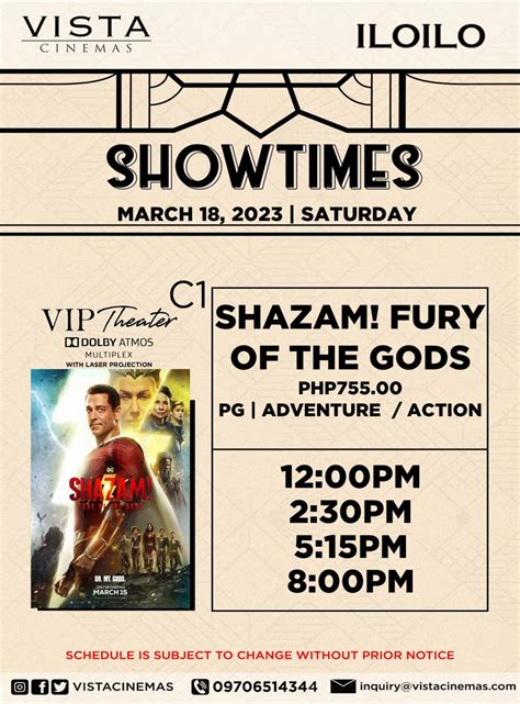 Vista Mall Iloilo Movie Schedule .